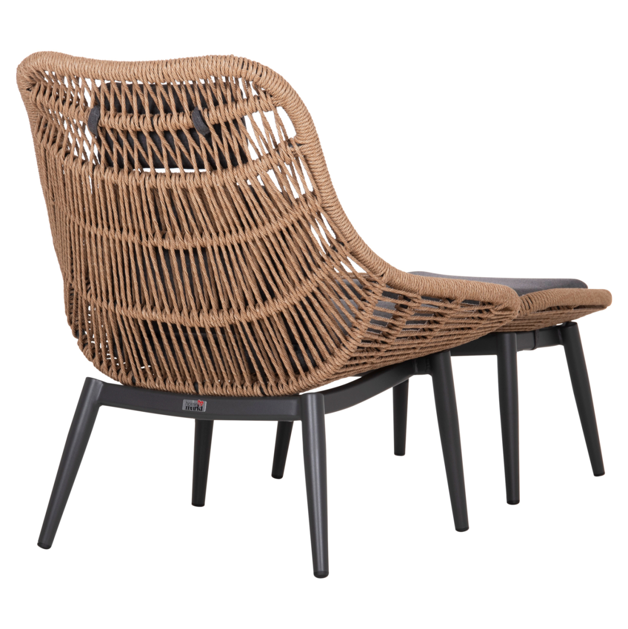 LOUNGE CHAIR WITH FOOTREST REMVAZZO HM6561.01 ALUMINUM IN GREY--WICKER 90x85x96Hcm. [5]