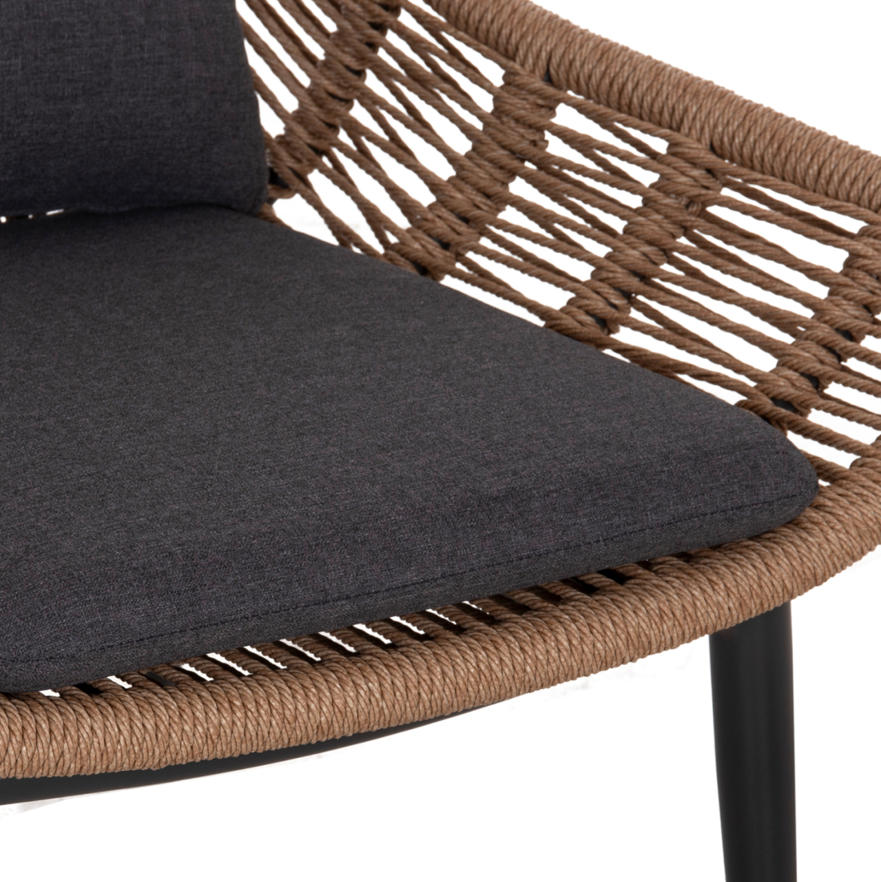 LOUNGE CHAIR WITH FOOTREST REMVAZZO HM6561.01 ALUMINUM IN GREY--WICKER 90x85x96Hcm. [8]
