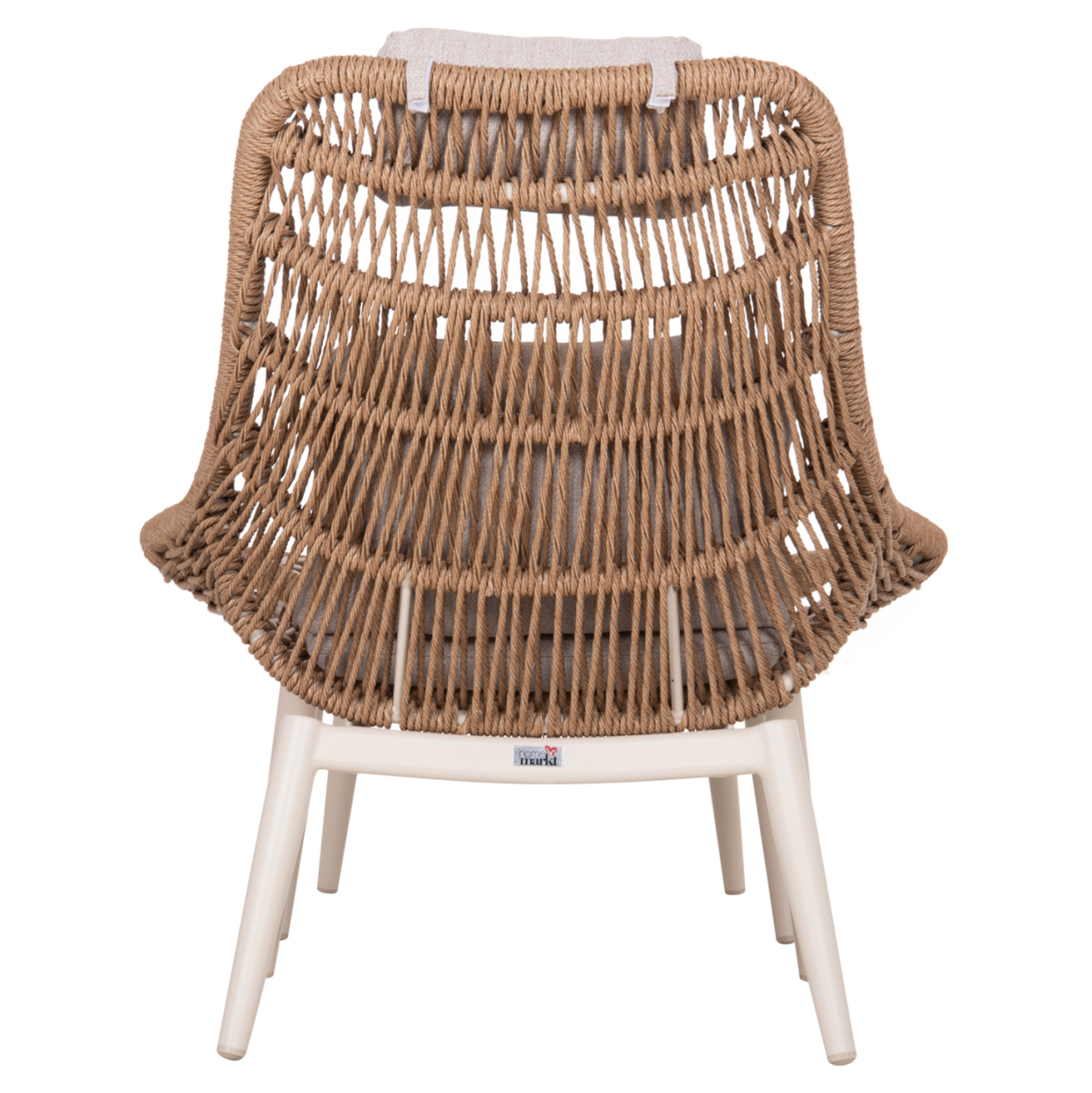 LOUNGE CHAIR WITH FOOTREST REMVAZZO HM6561.02 ALUMINUM IN BEIGE--WICKER 90x85x96Hcm. [6]