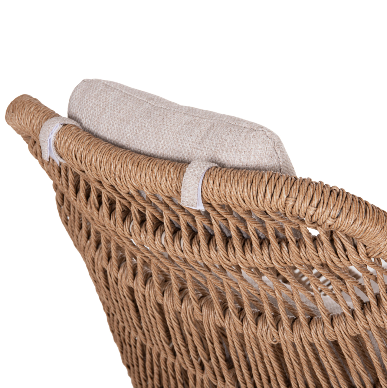 LOUNGE CHAIR WITH FOOTREST REMVAZZO HM6561.02 ALUMINUM IN BEIGE--WICKER 90x85x96Hcm. [10]