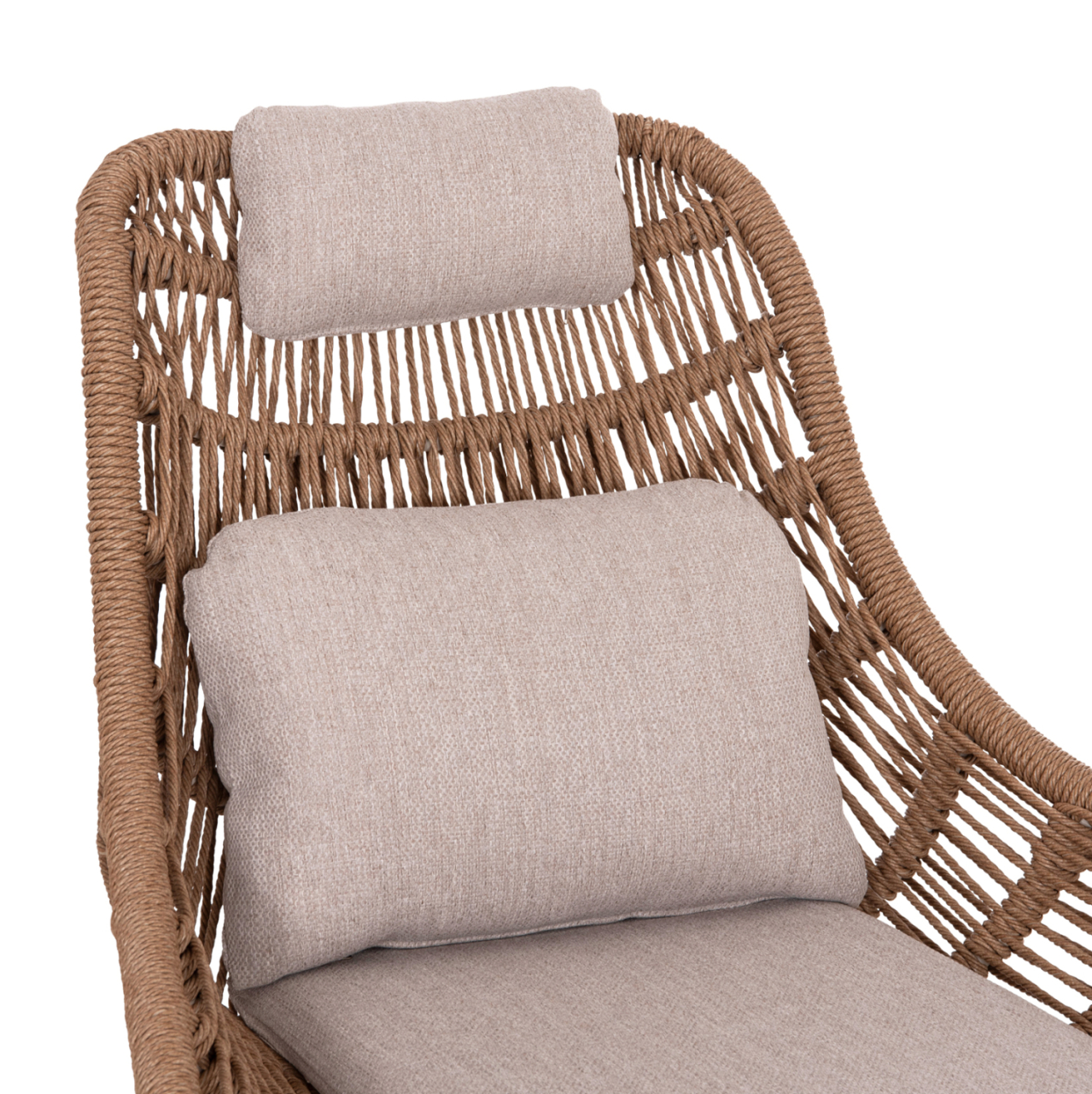 LOUNGE CHAIR WITH FOOTREST REMVAZZO HM6561.02 ALUMINUM IN BEIGE--WICKER 90x85x96Hcm. [7]