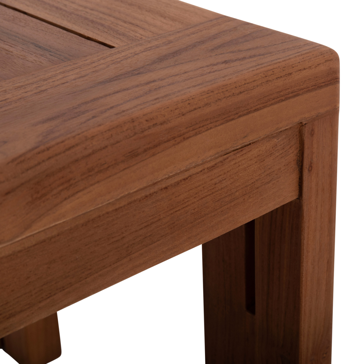 LOUNGE SET KIOTO HM10960 COFFEE TABLE and 2 LOUNGE ARMCHAIRS--TEAK WOOD-BEIGE CUSHIONS [7]