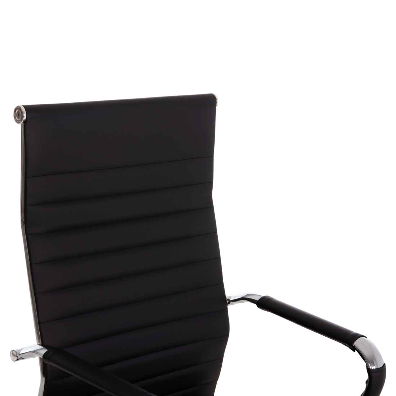 MANAGER'S OFFICE CHAIR BOSS HM1059.31 BLACK PU-CHROMED METAL FRAME AND BASE 53x57x109Hcm. [7]