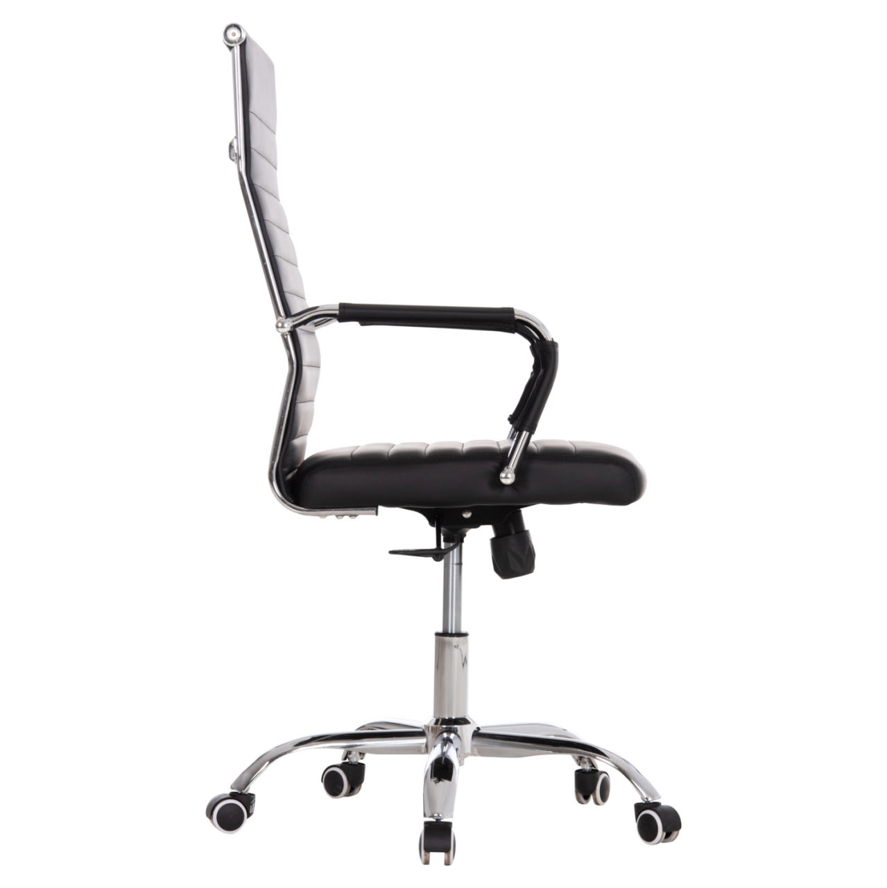 MANAGER'S OFFICE CHAIR BOSS HM1059.31 BLACK PU-CHROMED METAL FRAME AND BASE 53x57x109Hcm. [4]