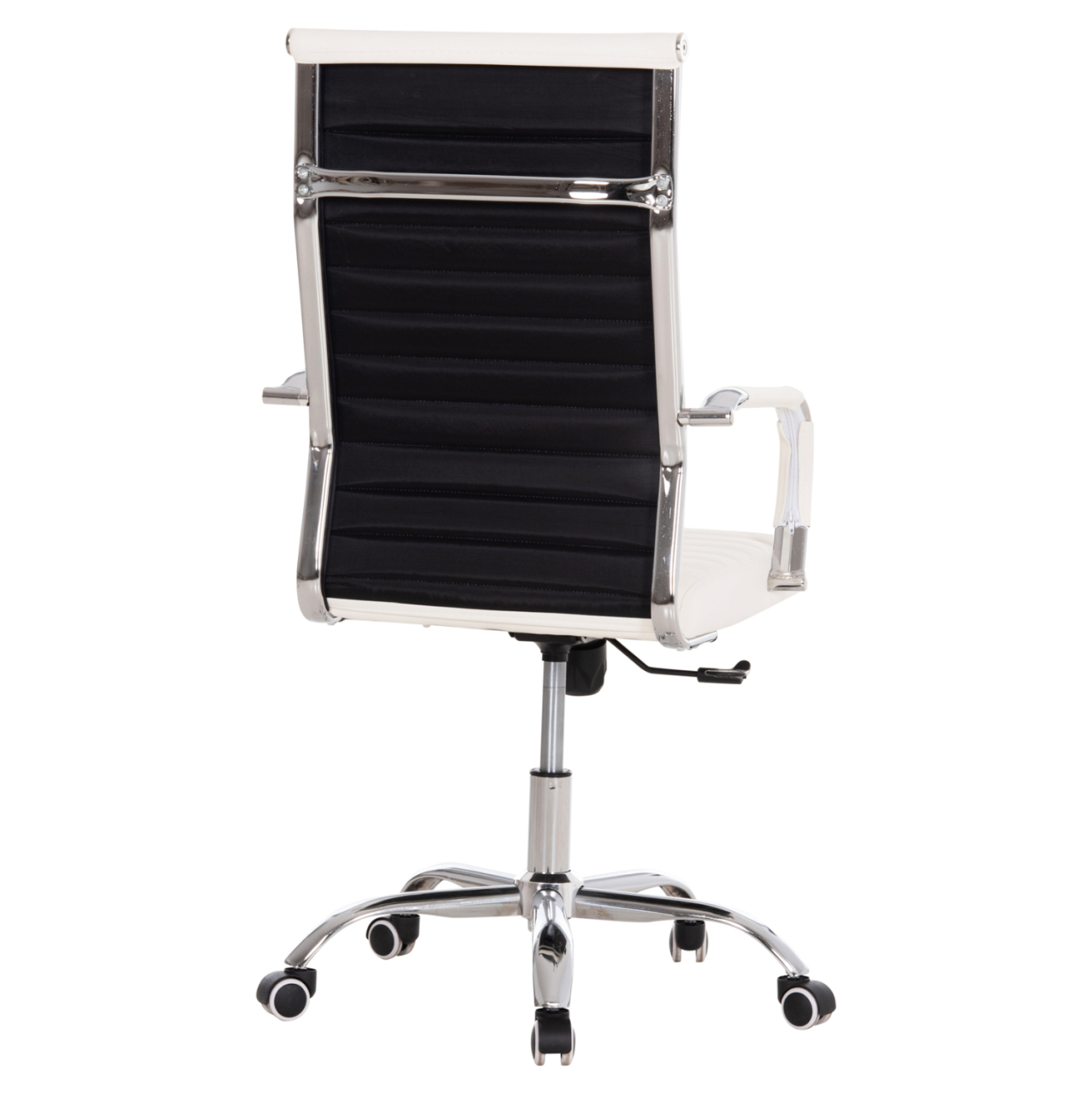 MANAGER'S OFFICE CHAIR BOSS HM1059.32 WHITE PU-CHROMED METAL FRAME AND BASE 53x57x109Hcm. [5]