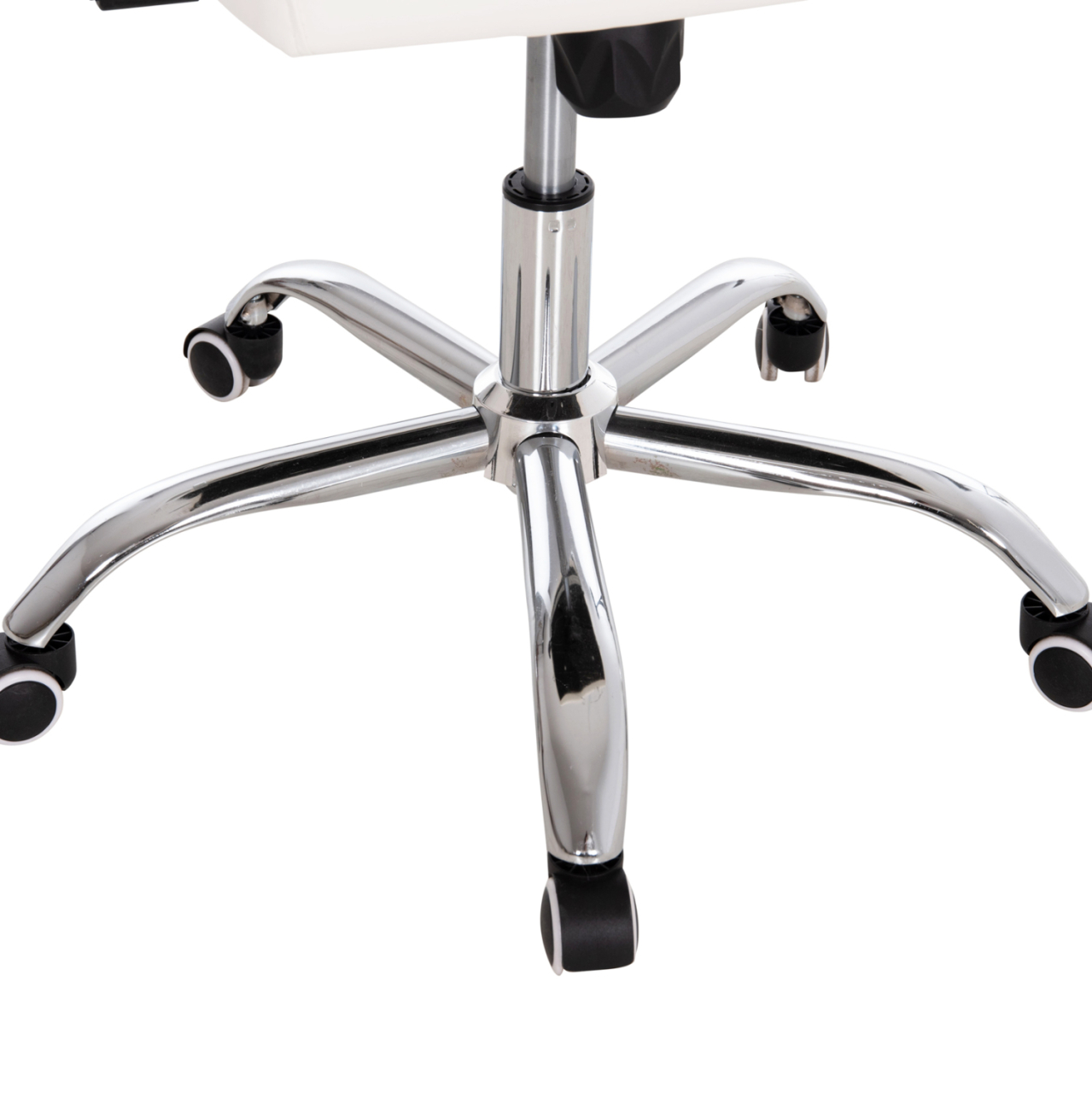 MANAGER'S OFFICE CHAIR BOSS HM1059.32 WHITE PU-CHROMED METAL FRAME AND BASE 53x57x109Hcm. [10]
