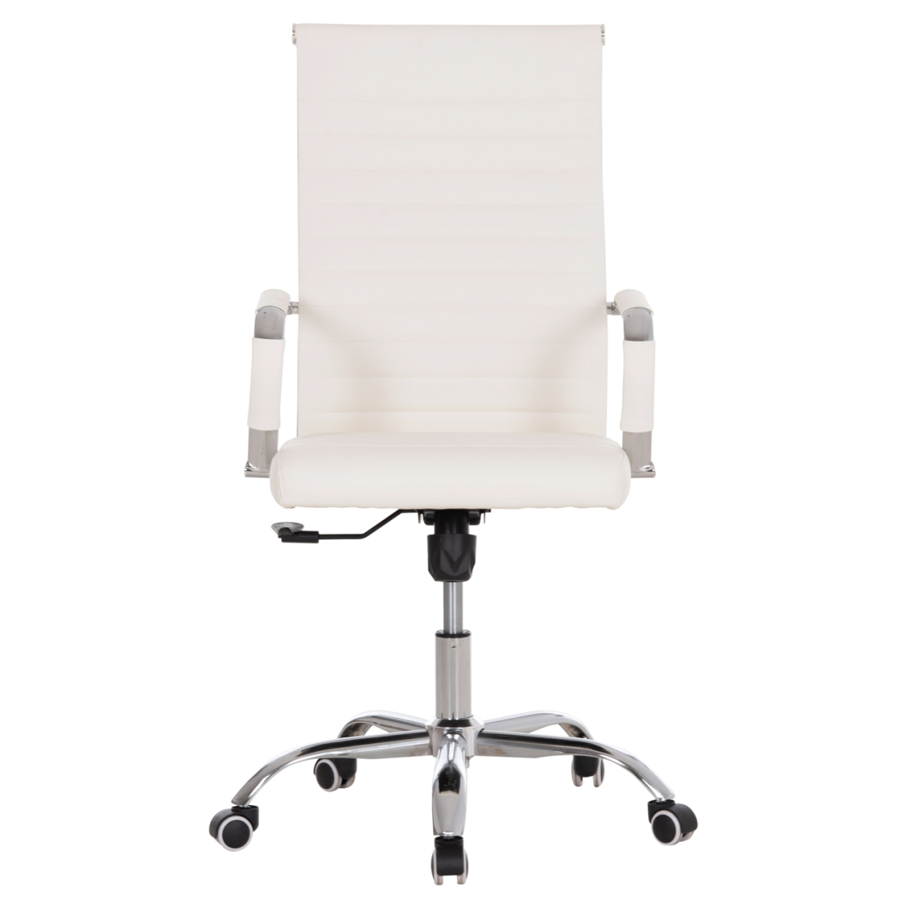 MANAGER'S OFFICE CHAIR BOSS HM1059.32 WHITE PU-CHROMED METAL FRAME AND BASE 53x57x109Hcm. [3]