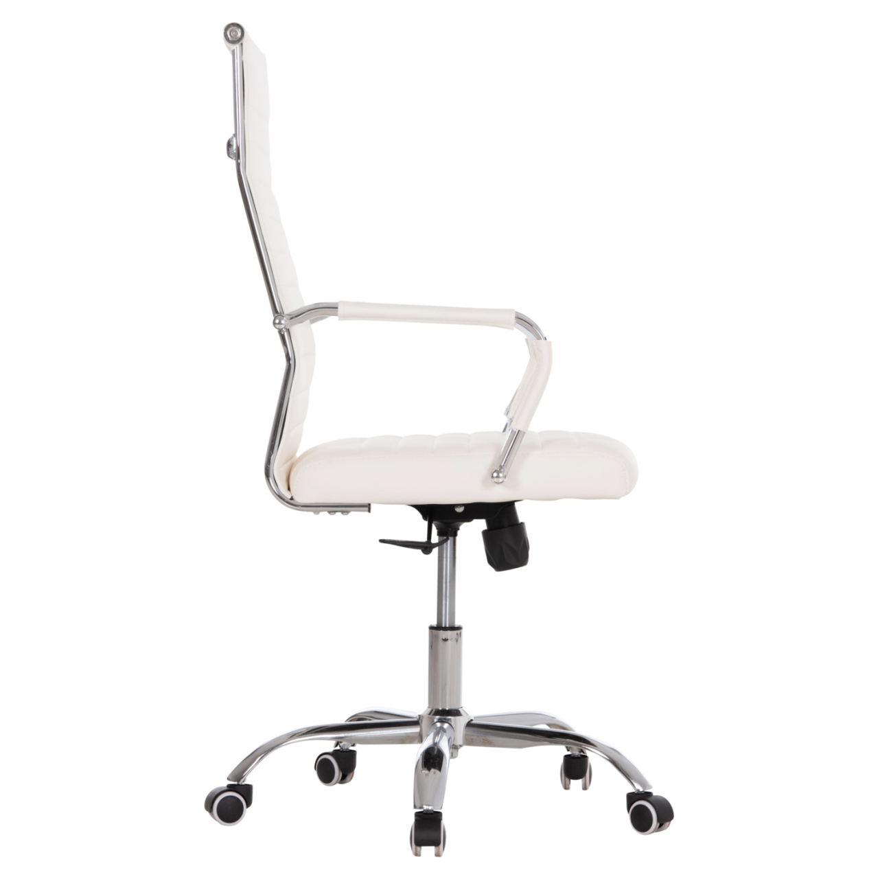MANAGER'S OFFICE CHAIR BOSS HM1059.32 WHITE PU-CHROMED METAL FRAME AND BASE 53x57x109Hcm. [4]