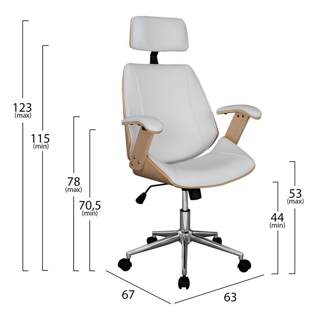 Manager's Office chair Superior Pro HM1109.02 Sonama-White 63x67x123 cm [2]