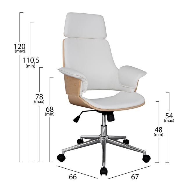 Manager's Office chair Superior Pro HM1110.02 Sonama-White 67x66x120 cm [2]