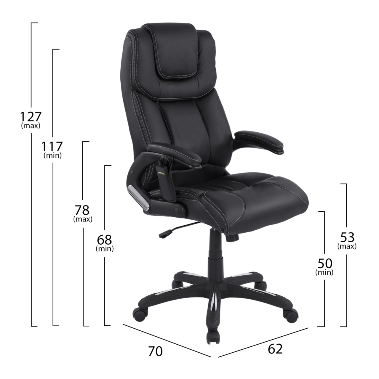 Massage Office chair HM1050.01 black color [2]