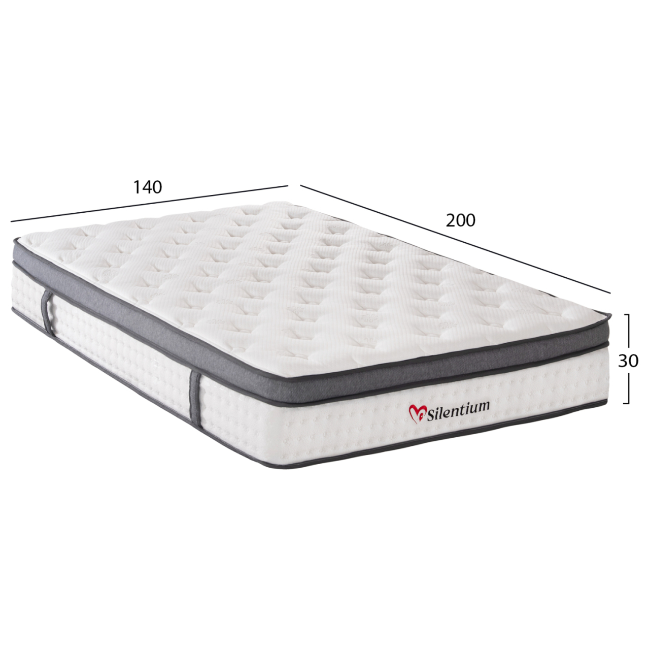 MATTRESS DOUBLE SILENTIUM HM749.04 POCKET SPRINGS--WHITE 140x200x30Hcm [2]