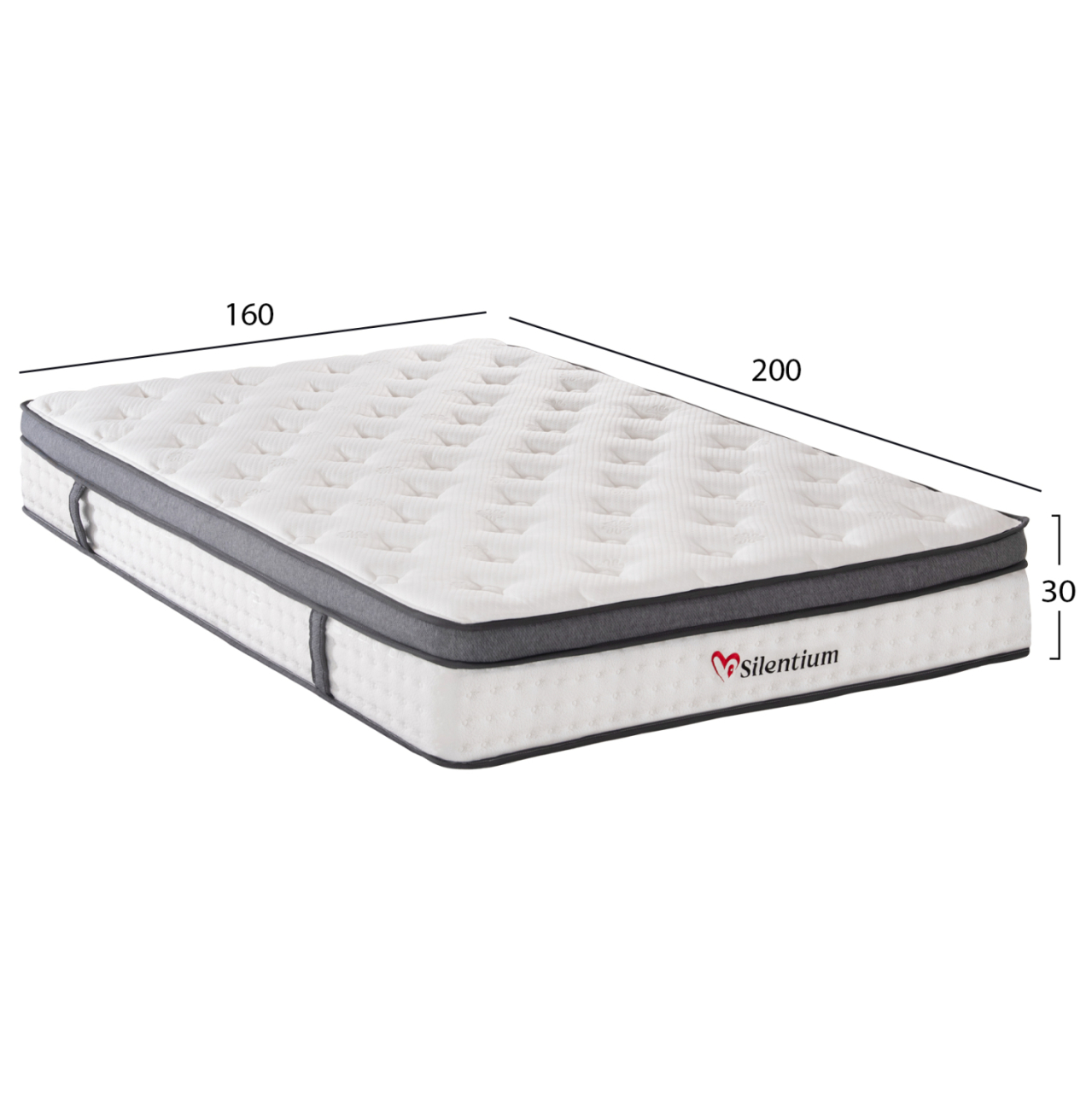 MATTRESS DOUBLE SILENTIUM HM749.06 POCKET SPRINGS--WHITE 160x200x30Hcm [2]