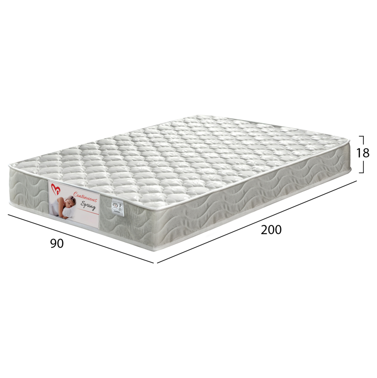 MATTRESS HM327.10 CONTINUOUS SPRING 90X200cm SINGLE-SIDED [2]