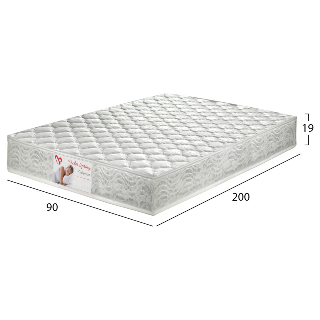 Mattress Pocket Spring Single 90x200 Double Side HM309.07 Homemarkt [2]