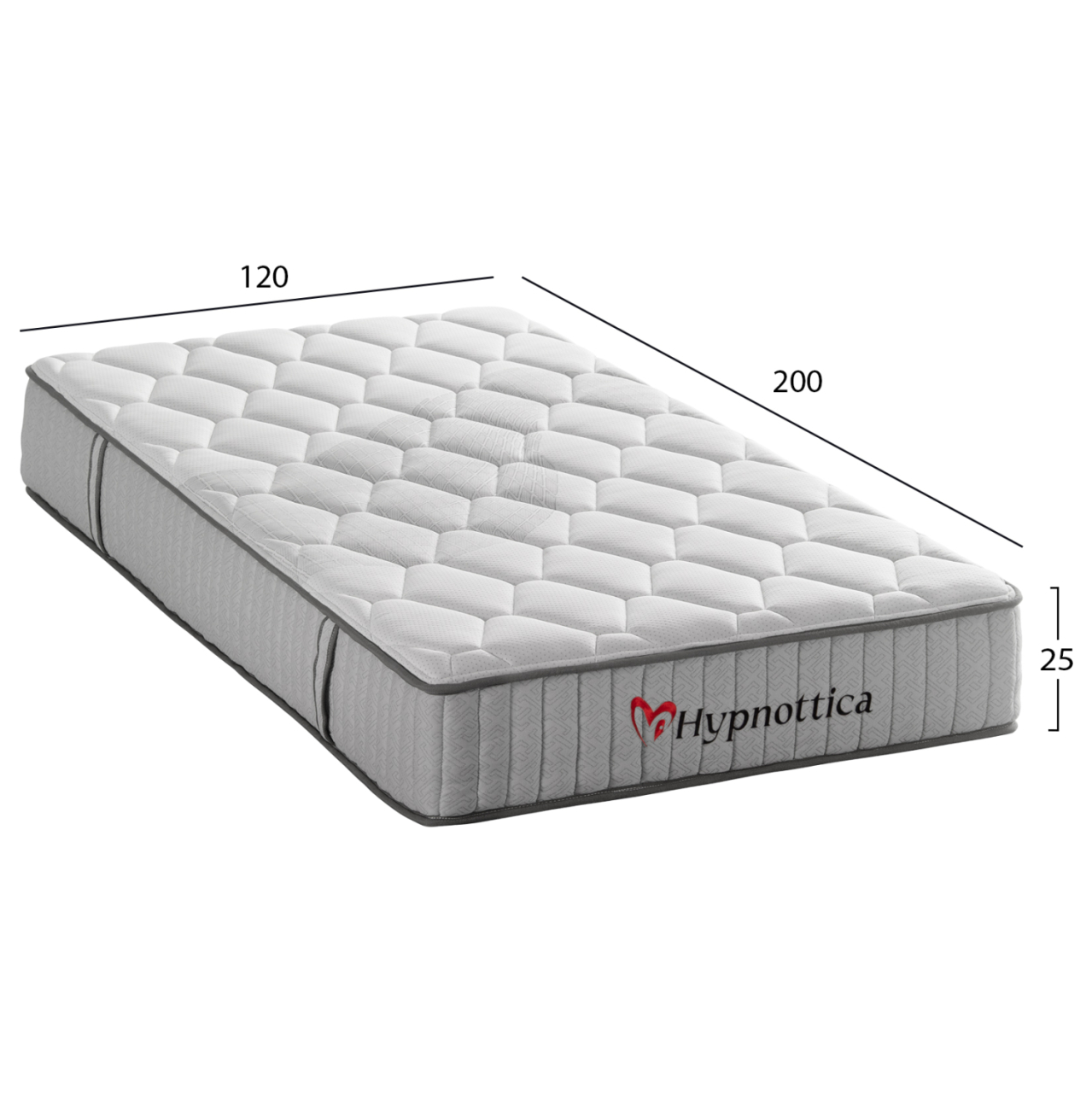 MATTRESS SEMI-DOUBLE HYPNOTTICA HM748.02 POCKET SPRINGS--WHITE 120x200x25Hcm [2]