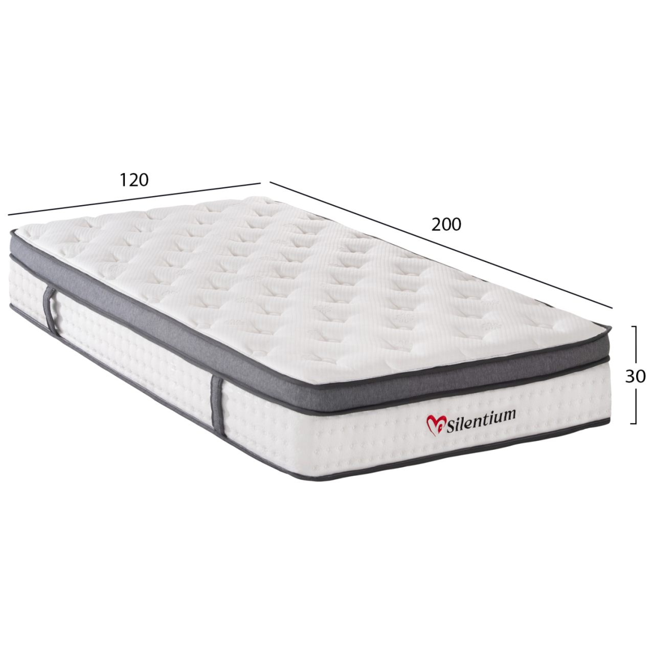 MATTRESS SEMI-DOUBLE SILENTIUM HM749.02 POCKET SPRINGS--WHITE 120x200x30Hcm [2]