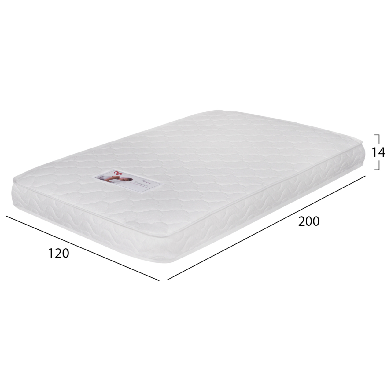 Mattress with Foam 120x200x15H-- HM374.08 (Roll Packing) [2]