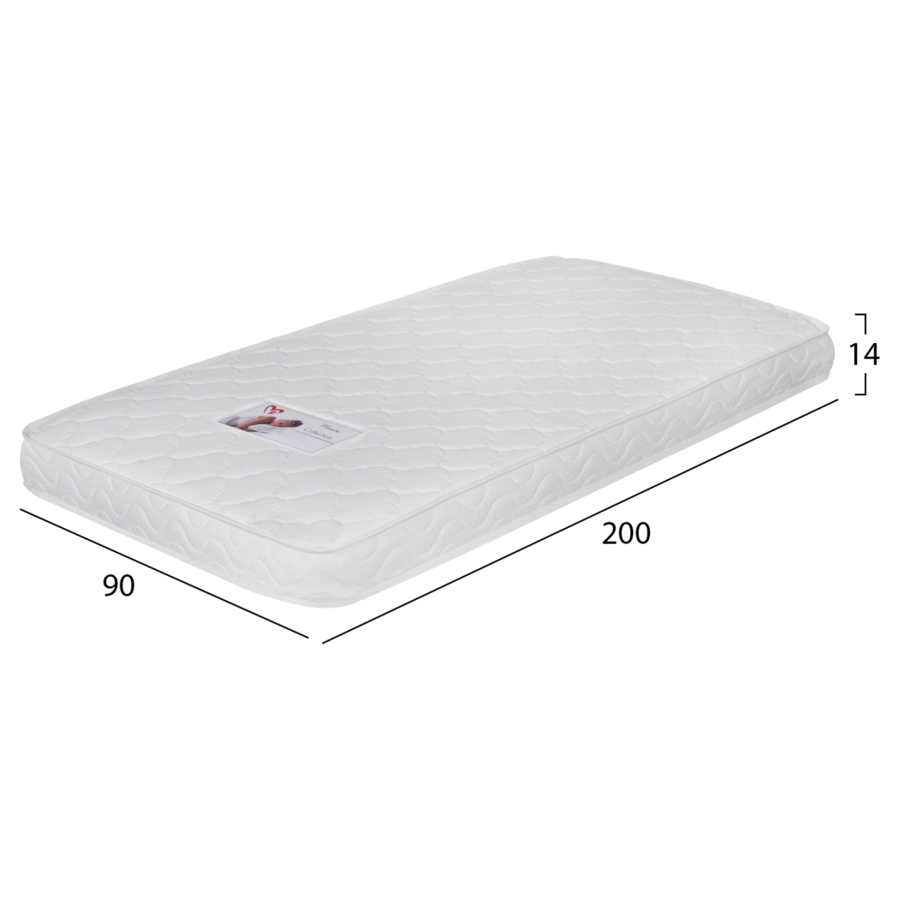 Mattress with Foam 90x200x15H-- HM374.10 (Roll Packing) [2]