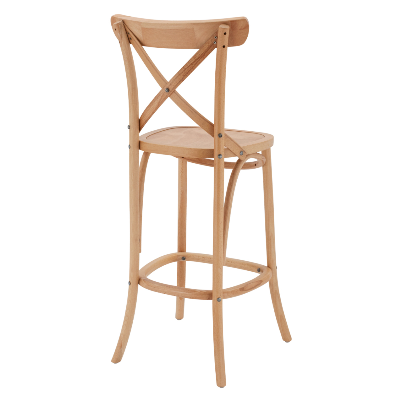MEDIUM HEIGHT BAR STOOL GIOLIANA HM8750.01 BEECH WOOD IN NATURAL COLOR-PLYWOOD SEAT 46x46x101Hcm [5]