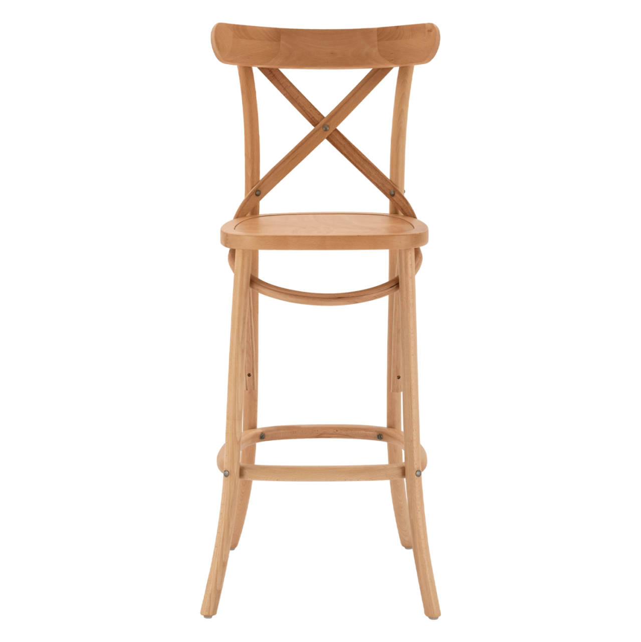 MEDIUM HEIGHT BAR STOOL GIOLIANA HM8750.01 BEECH WOOD IN NATURAL COLOR-PLYWOOD SEAT 46x46x101Hcm [3]