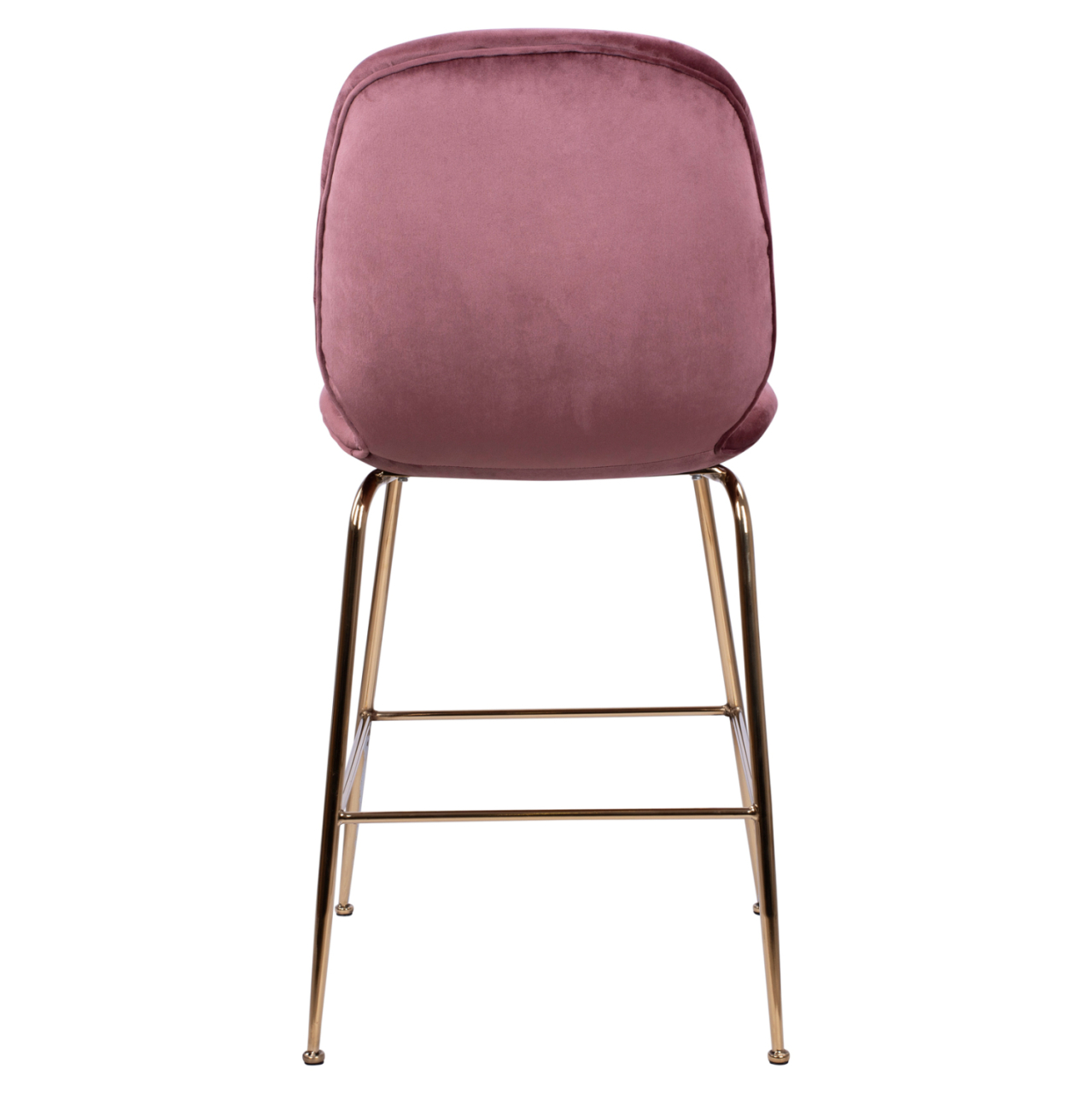 MEDIUM HEIGHT STOOL HM8524.02 VELVET DUSTY PINK and GOLD METAL FRAME 48x61x103 cm. [6]