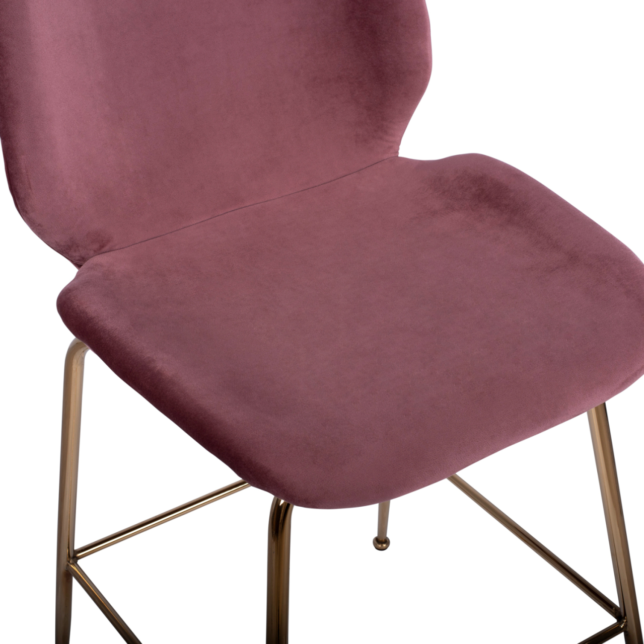 MEDIUM HEIGHT STOOL HM8524.02 VELVET DUSTY PINK and GOLD METAL FRAME 48x61x103 cm. [7]