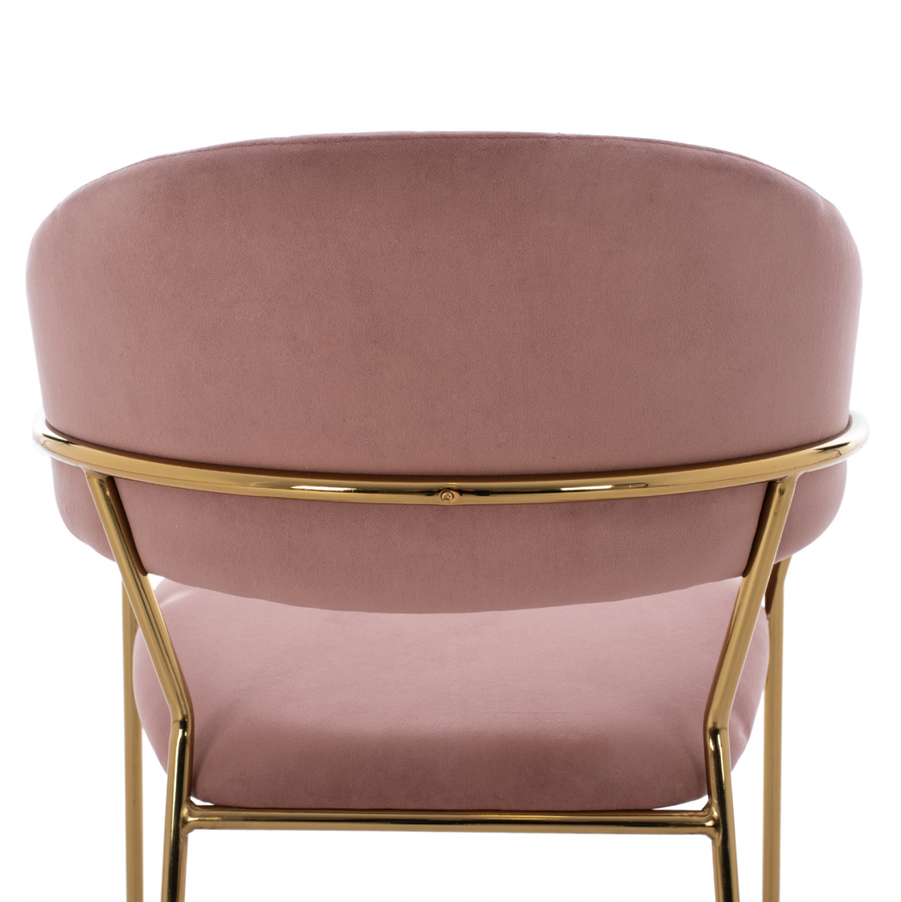 MEDIUM HEIGHT STOOL HM8734.02 VELVET DUSTY PINK GOLDEN FRAME 60x55x100Y cm. [7]