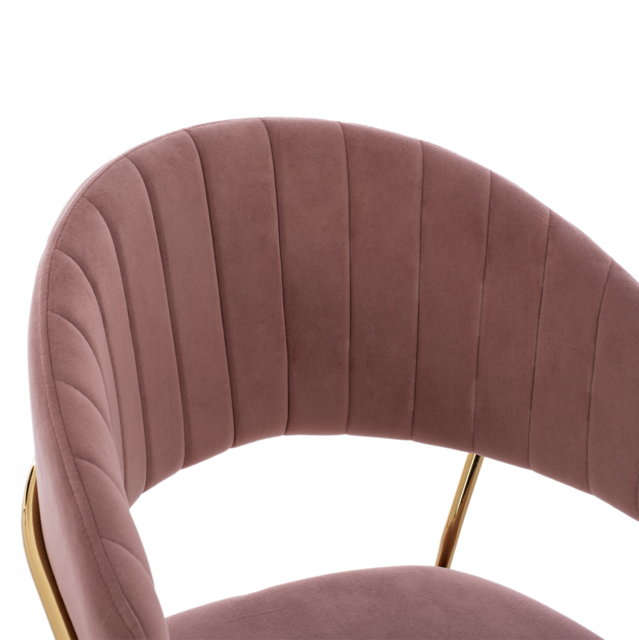 MEDIUM HEIGHT STOOL HM8734.02 VELVET DUSTY PINK GOLDEN FRAME 60x55x100Y cm. [8]