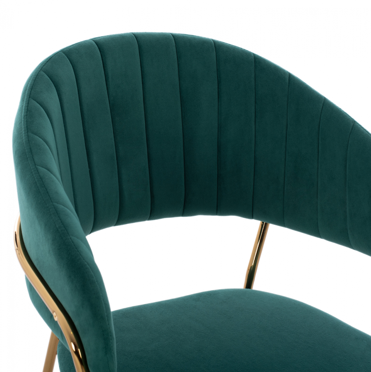 MEDIUM HEIGHT STOOL HM8734.03 GREEN VELVET GOLDEN FRAME 60x55x100Y cm. [8]