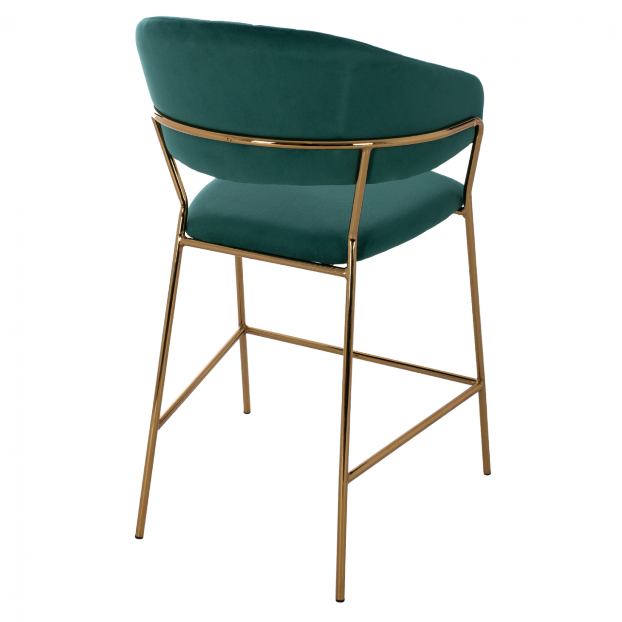 MEDIUM HEIGHT STOOL HM8734.03 GREEN VELVET GOLDEN FRAME 60x55x100Y cm. [5]