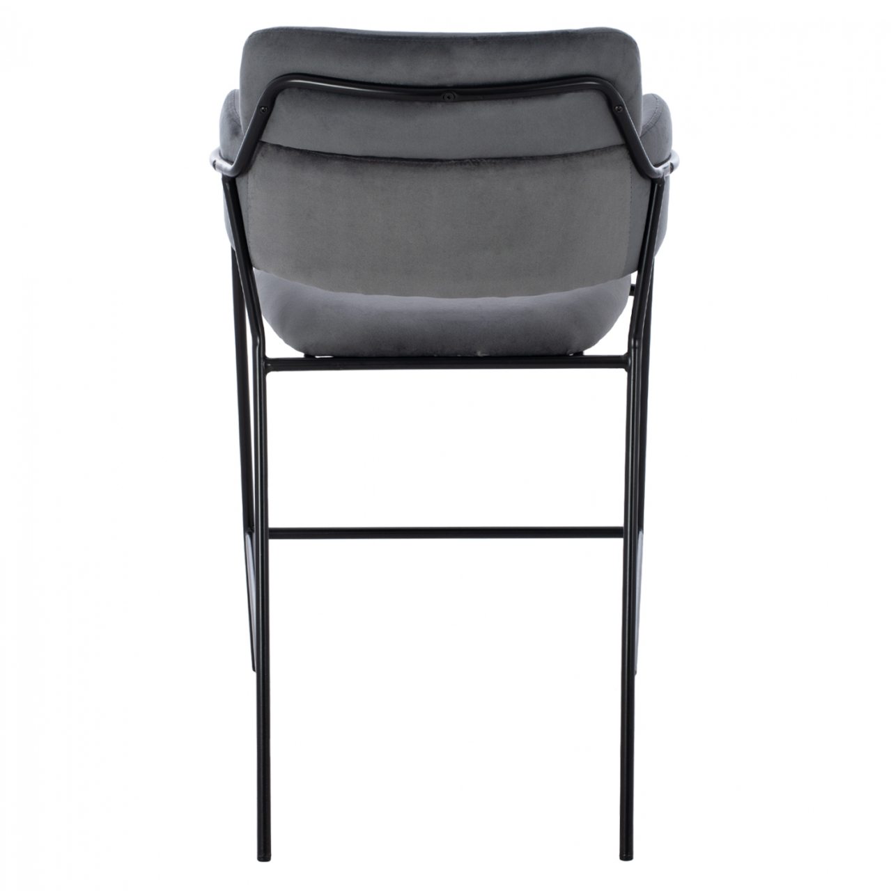 MEDIUM HEIGHT STOOL HM8735.01 GRAY VELVET WITH METAL FRAME 54x58x95Y cm. [6]