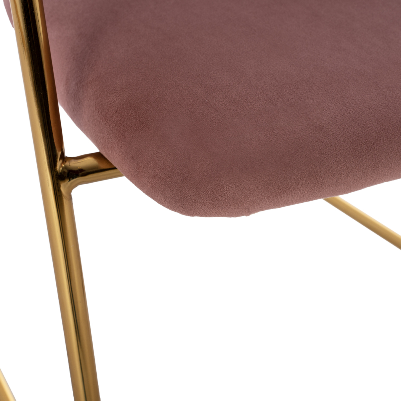 MEDIUM HEIGHT STOOL HM8735.02 VELVET DUSTY PINK GOLDEN FRAME 54x58x95Y cm. [9]