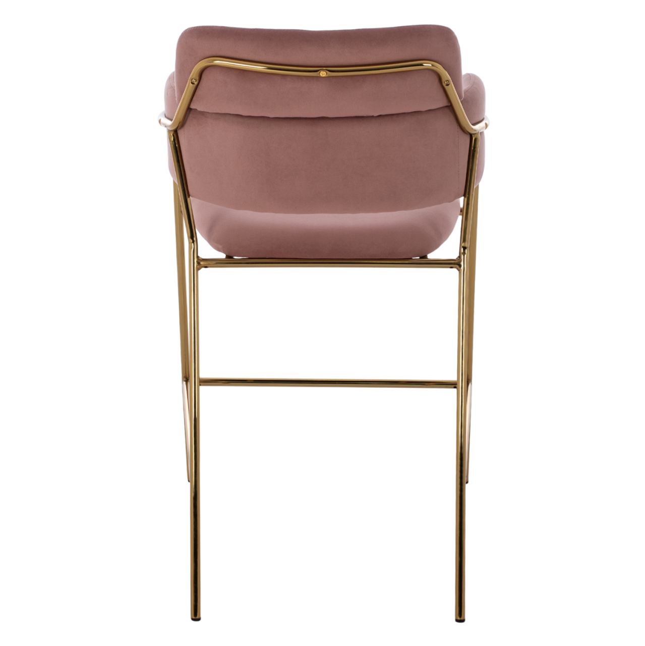 MEDIUM HEIGHT STOOL HM8735.02 VELVET DUSTY PINK GOLDEN FRAME 54x58x95Y cm. [6]