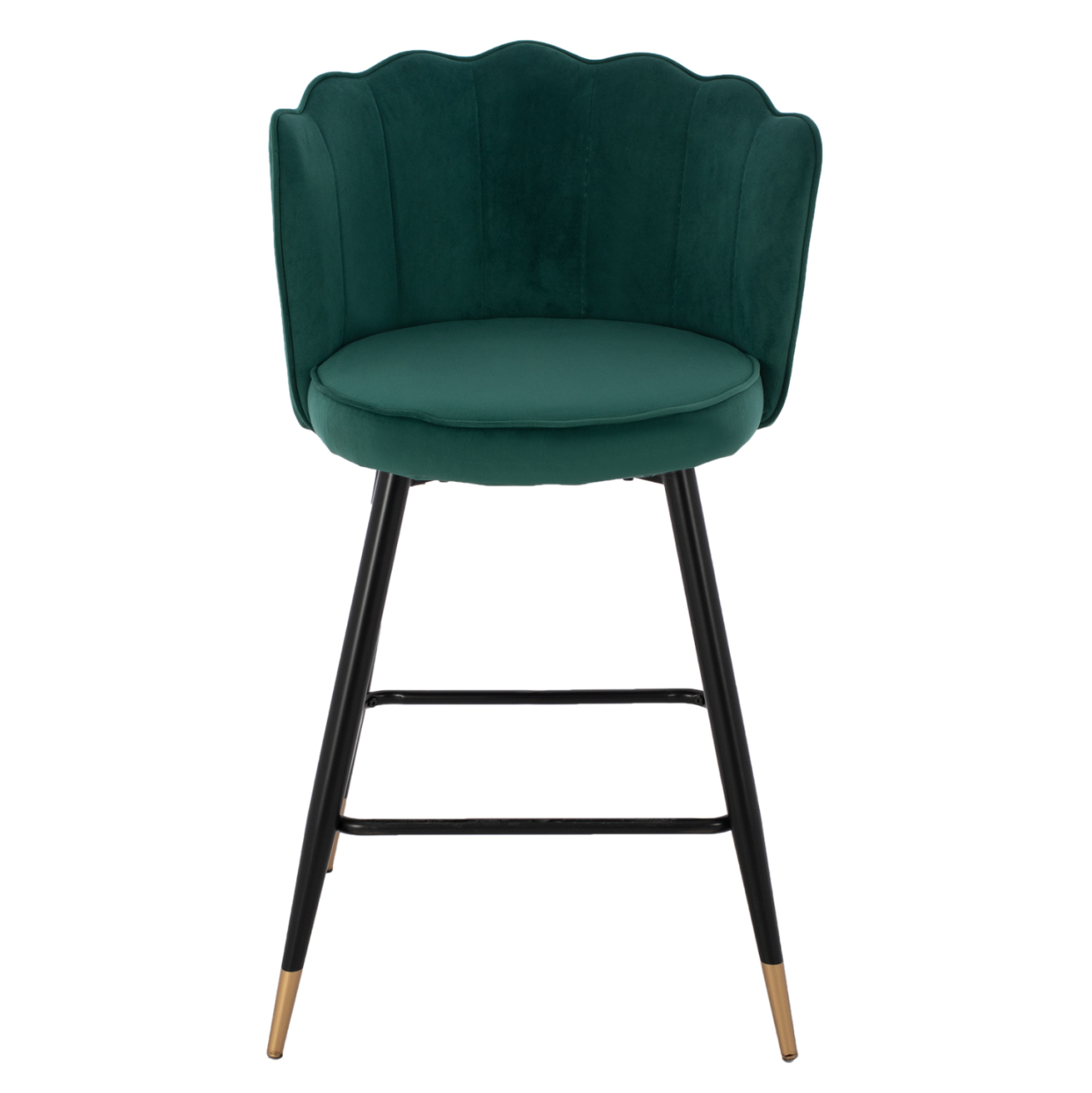 MEDIUM HEIGHT STOOL HM8736.03 VELVET GREEN METAL FRAME 50x50x90 cm. [3]