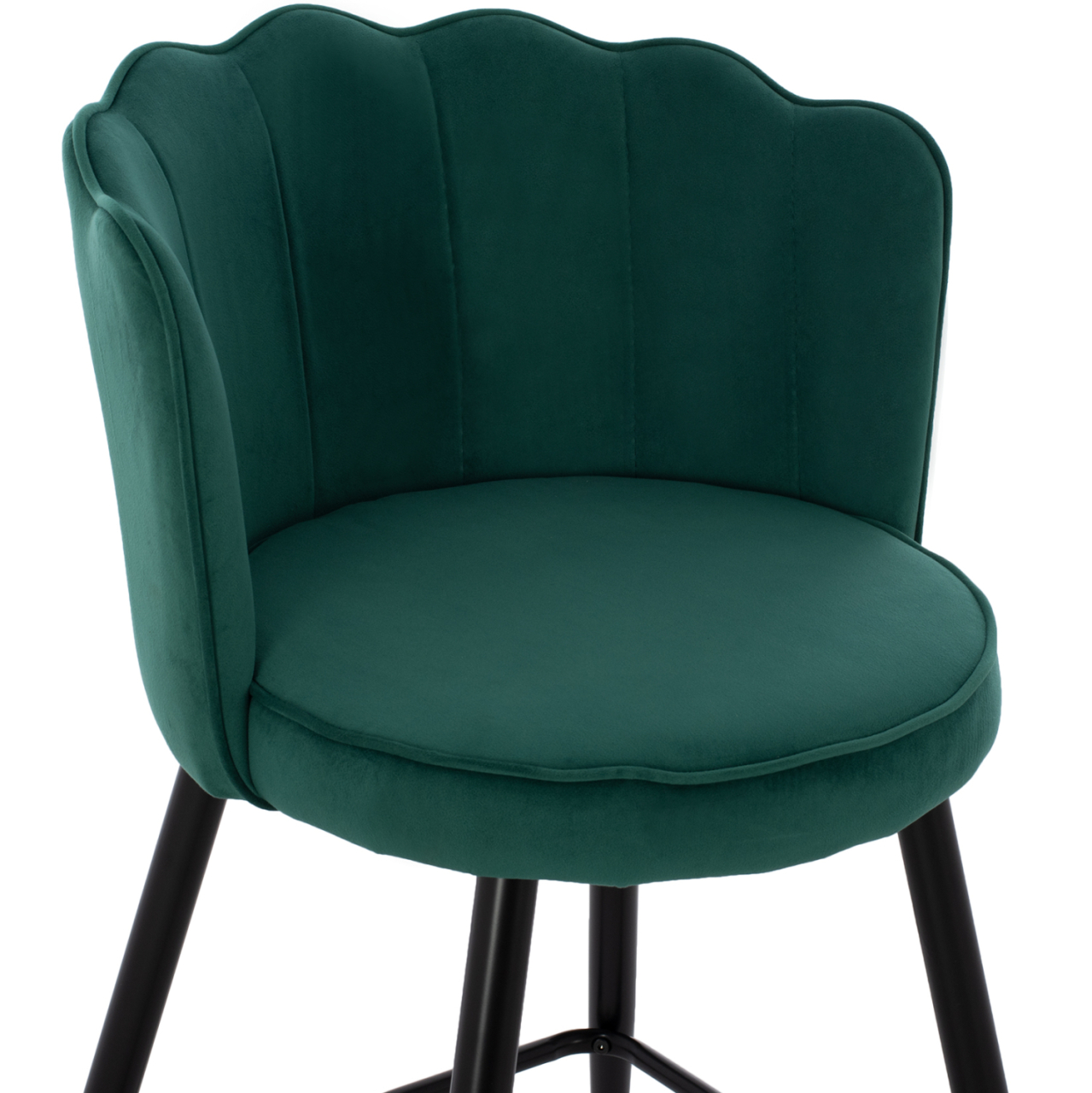 MEDIUM HEIGHT STOOL HM8736.03 VELVET GREEN METAL FRAME 50x50x90 cm. [7]