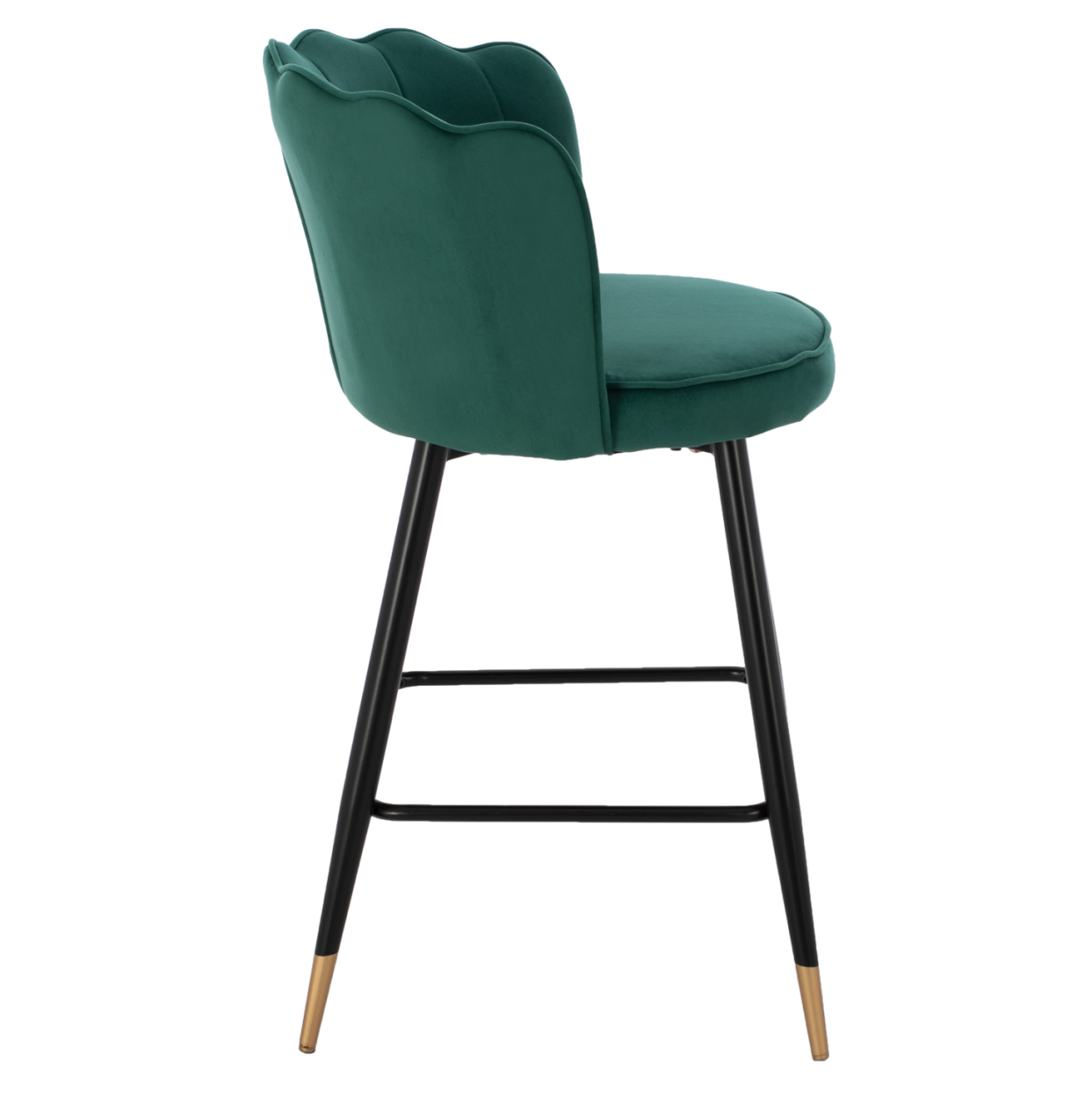 MEDIUM HEIGHT STOOL HM8736.03 VELVET GREEN METAL FRAME 50x50x90 cm. [4]