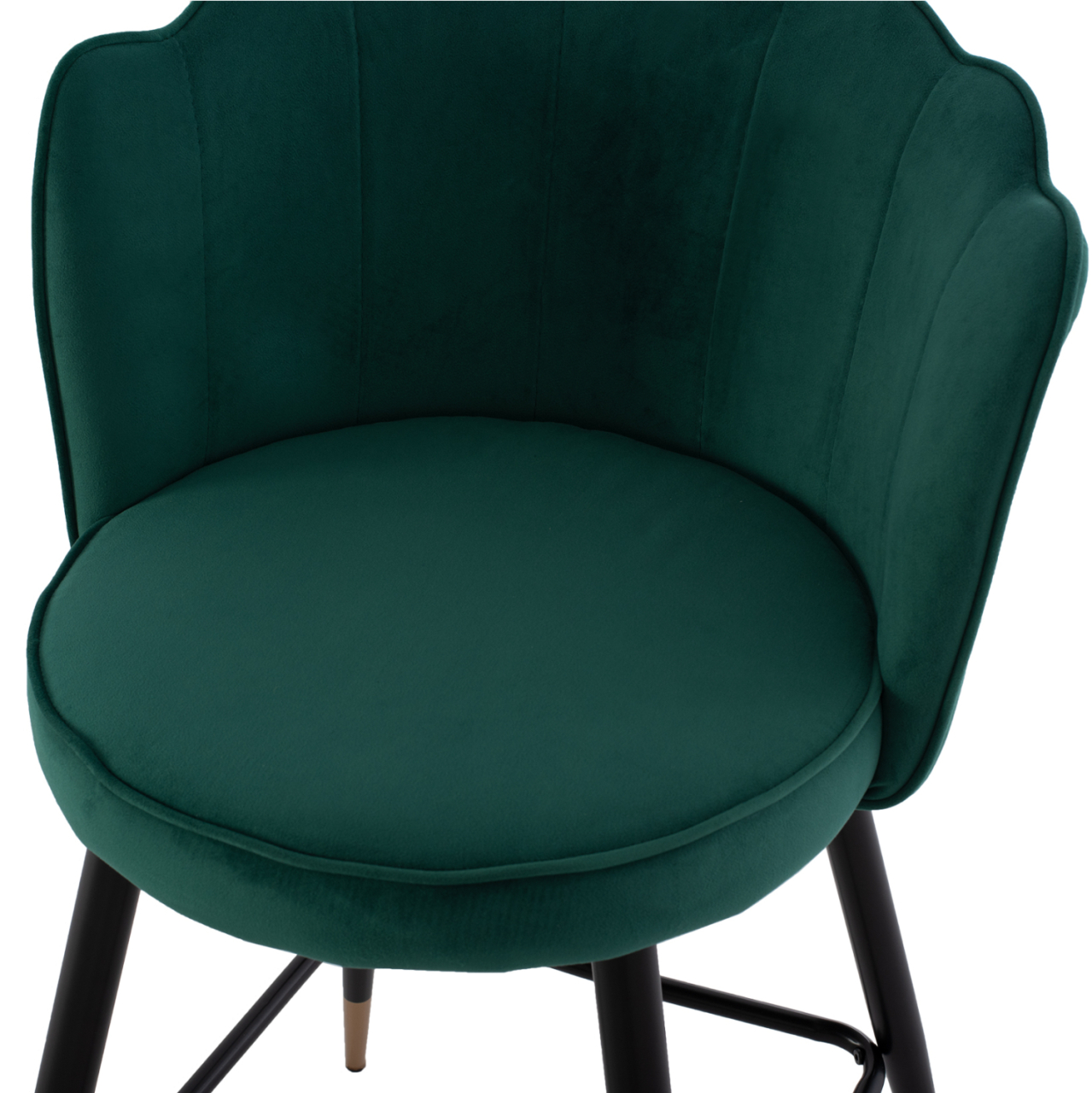 MEDIUM HEIGHT STOOL HM8736.03 VELVET GREEN METAL FRAME 50x50x90 cm. [8]