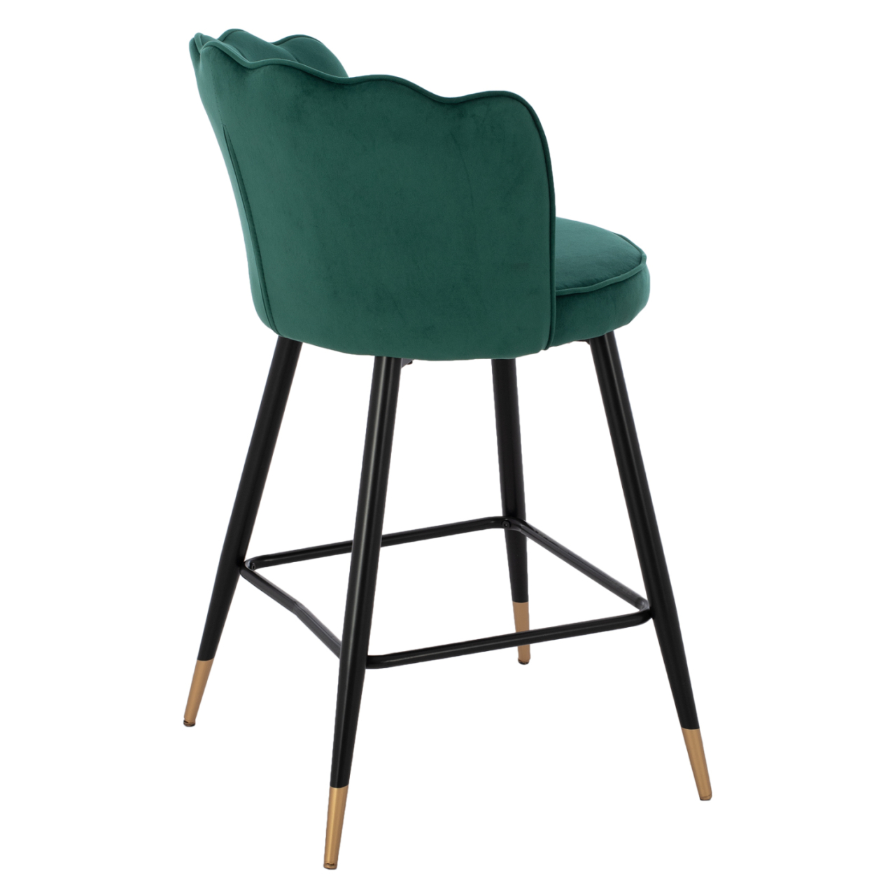 MEDIUM HEIGHT STOOL HM8736.03 VELVET GREEN METAL FRAME 50x50x90 cm. [5]