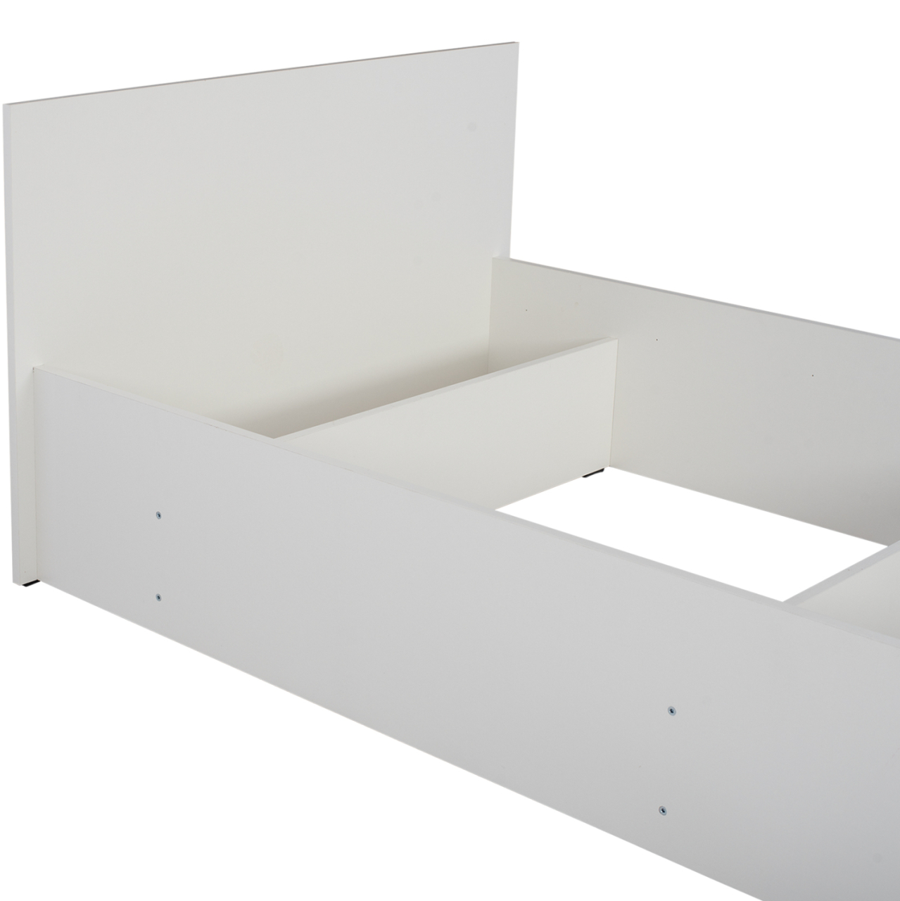 MELAMINE BED FOR MATTRESS 90X200cm. WHITE HM2433.03 [6]
