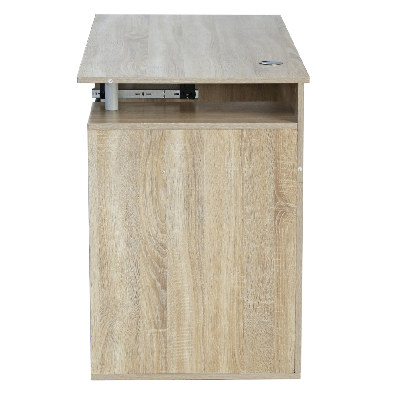 MELAMINE DESK STATUS HM2026.02 SONOMA-WHITE 120Χ55Χ76 cm. [3]