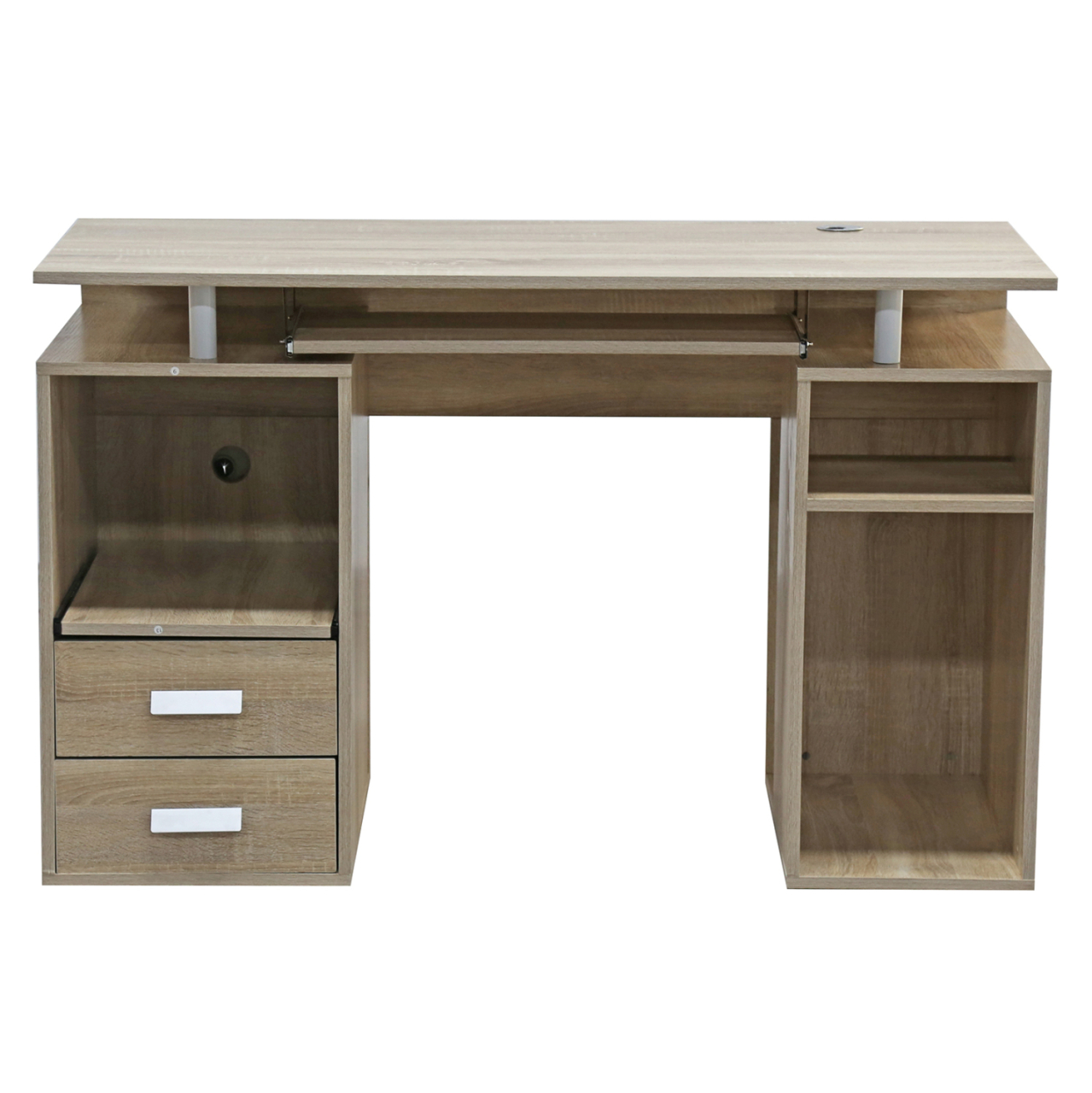 MELAMINE DESK STATUS HM2026.02 SONOMA-WHITE 120Χ55Χ76 cm. [2]