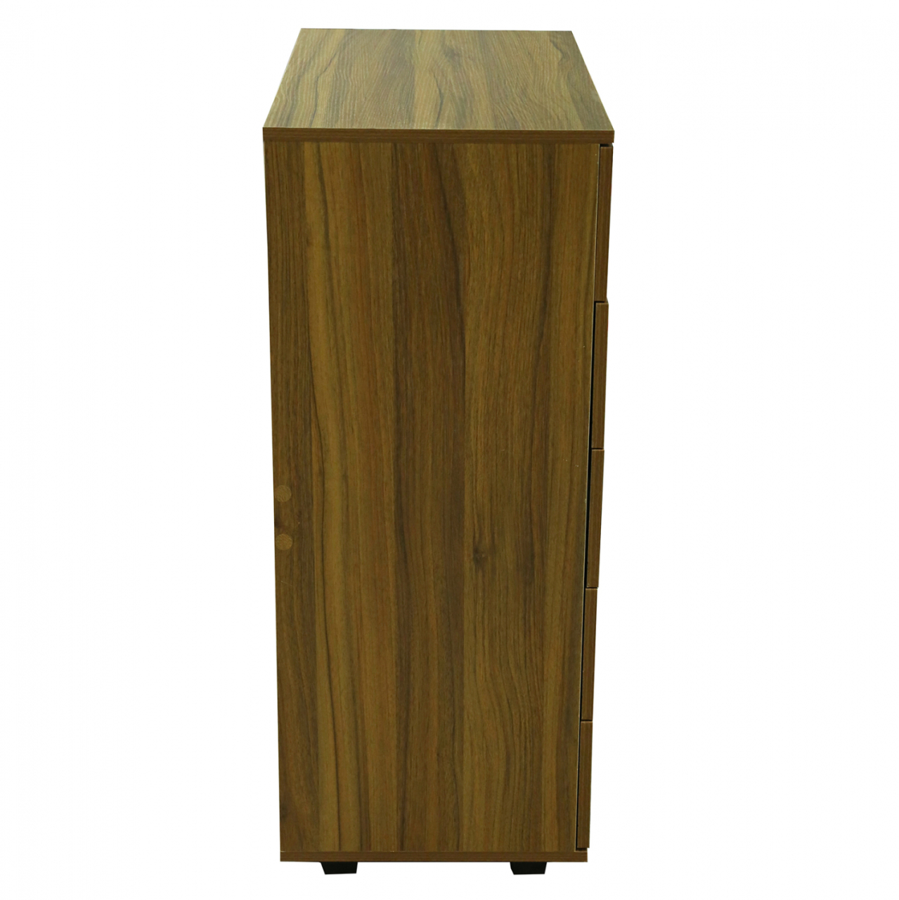MELAMINE DRESSER THORG HM8995.02 WITH 5 WALNUT-COLORED DRAWERS 80Χ40Χ100H cm. [3]