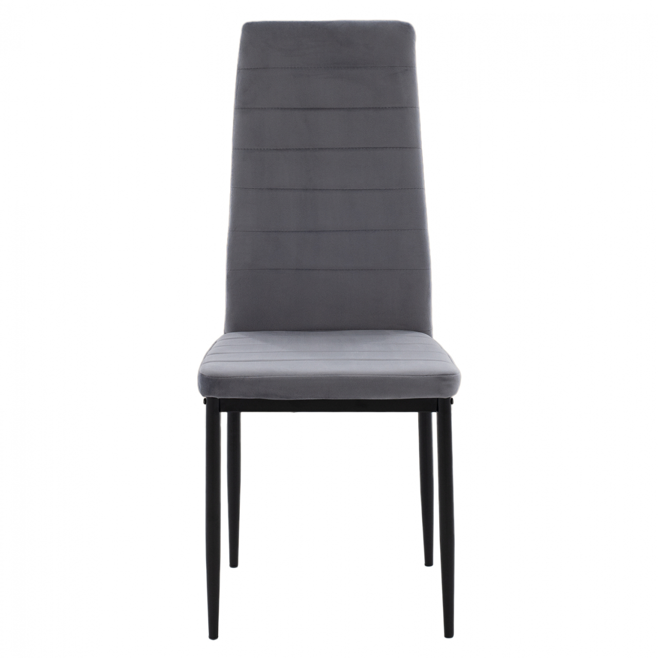 METAL CHAIR HM0037.31 GRAY VELVET WITH METAL FRAME K/D [3]