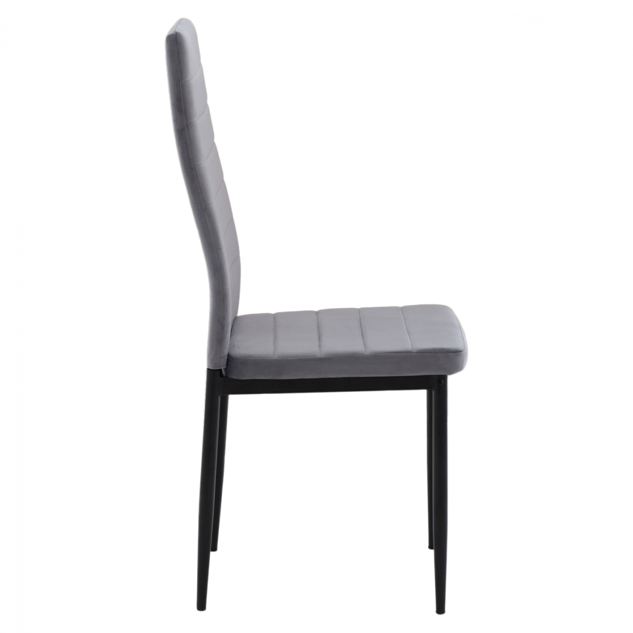 METAL CHAIR HM0037.31 GRAY VELVET WITH METAL FRAME K/D [4]