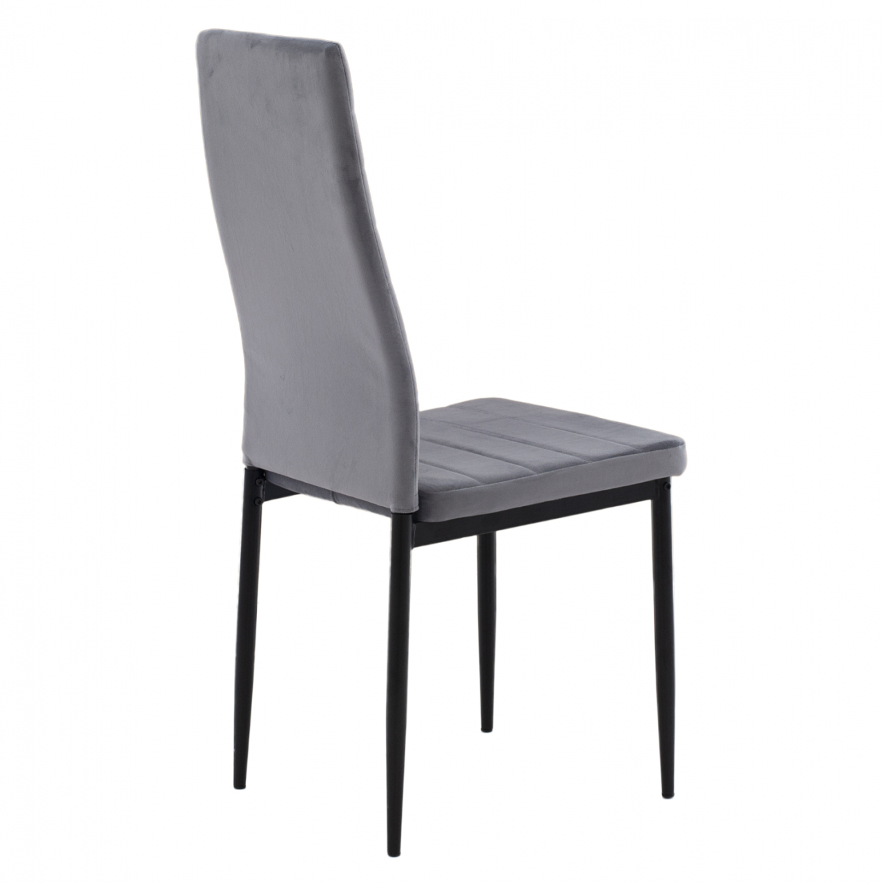 METAL CHAIR HM0037.31 GRAY VELVET WITH METAL FRAME K/D [5]