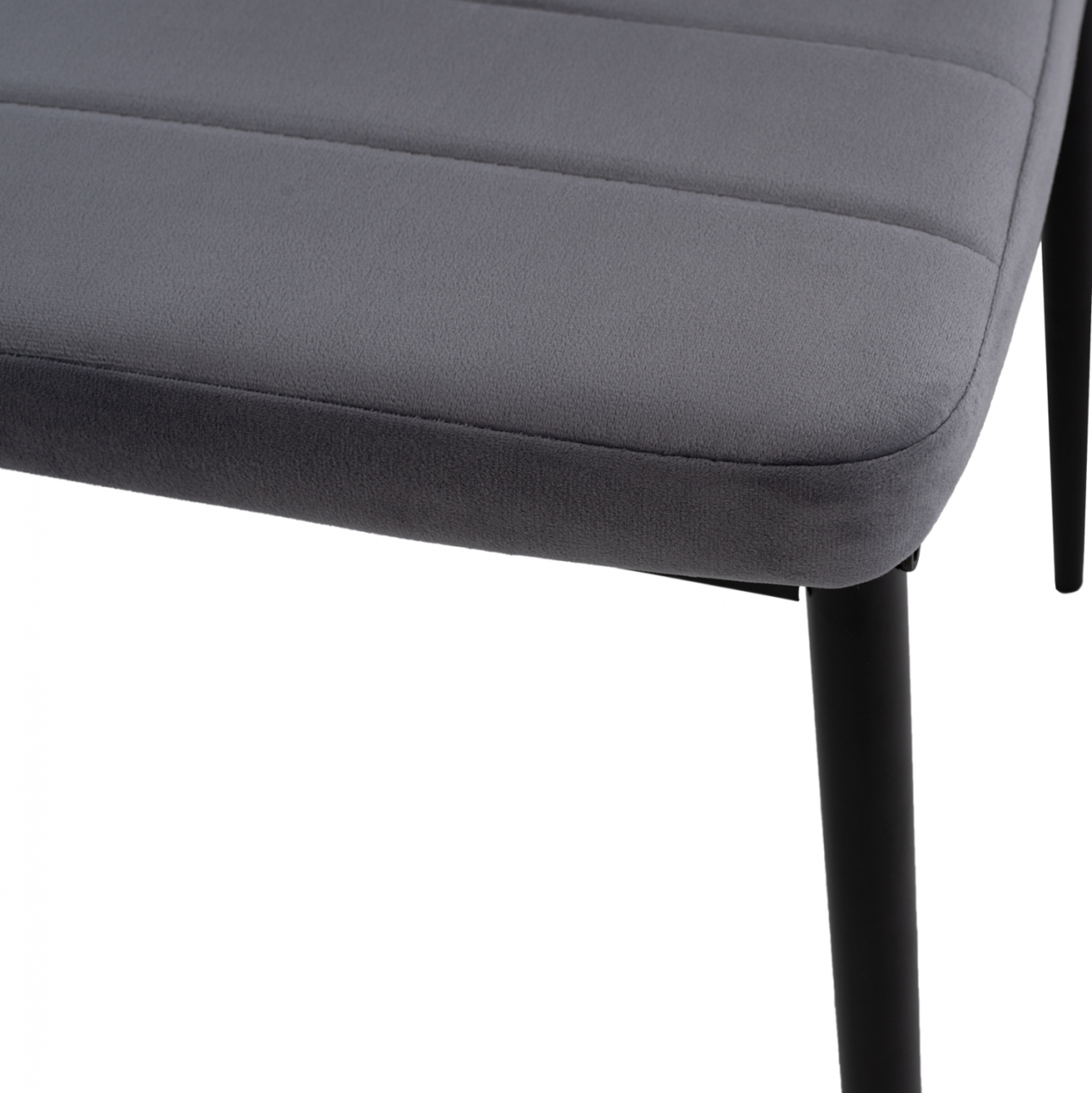 METAL CHAIR HM0037.31 GRAY VELVET WITH METAL FRAME K/D [9]
