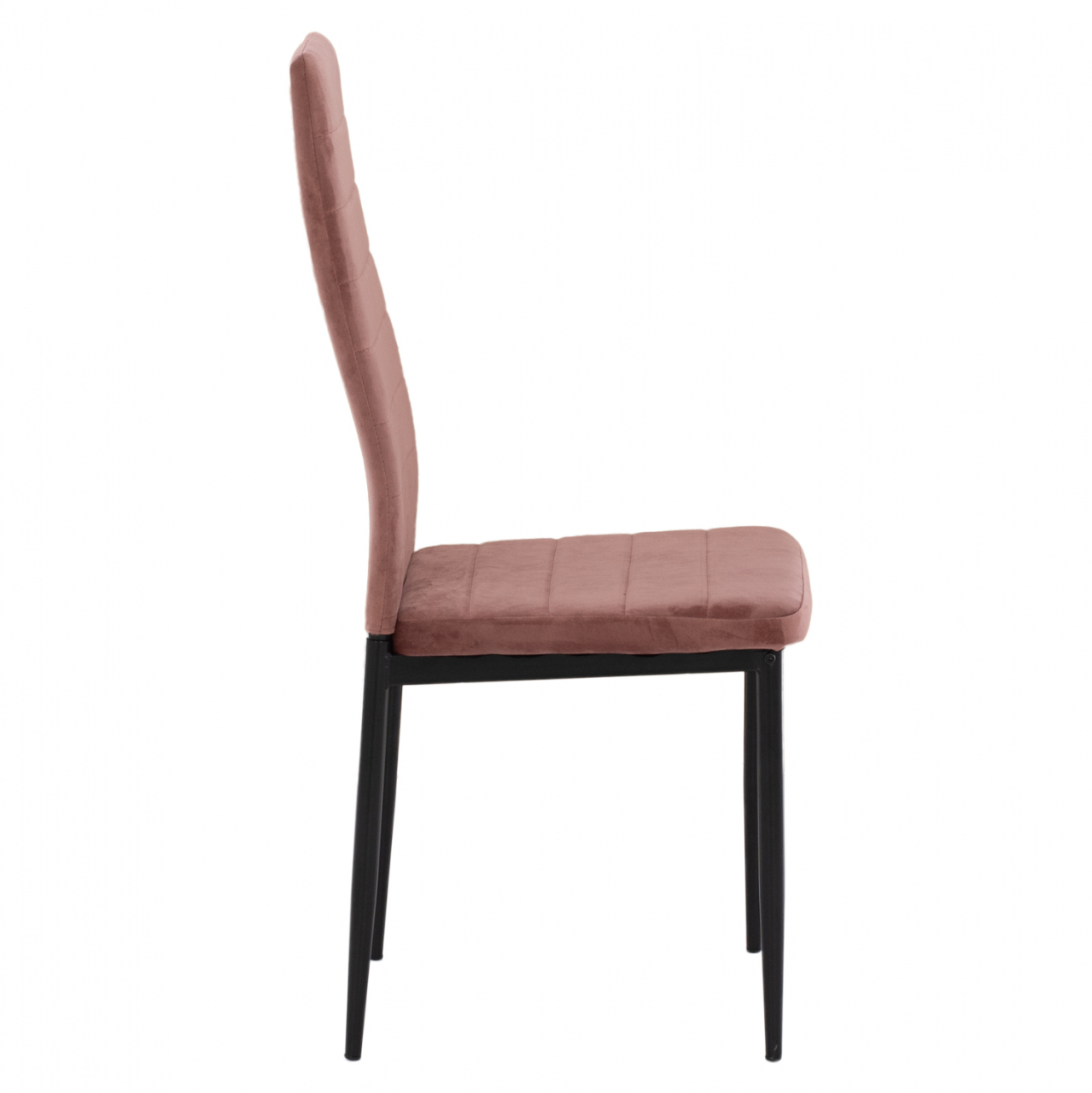 METAL CHAIR HM0037.32 DUSTY PINK VELVET WITH METAL FRAME K/D [4]