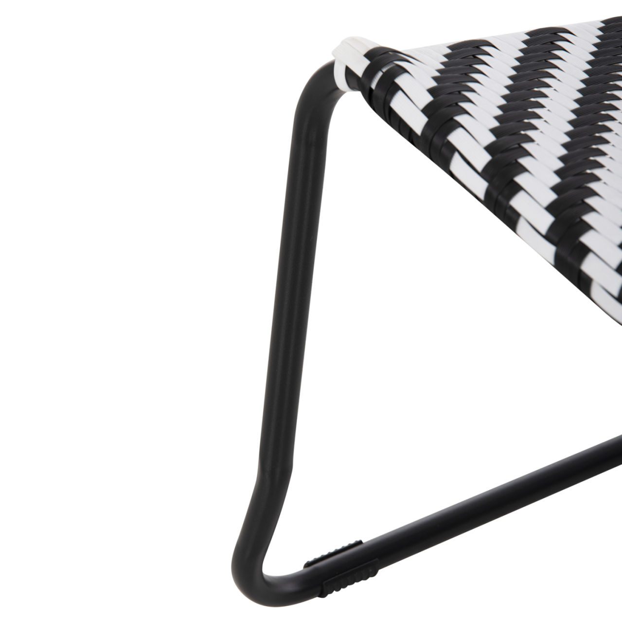 METAL CHAIR PONY HM6082 BLACK and WHITE SYNTHETIC RATTAN 66x68x75Hcm. [9]