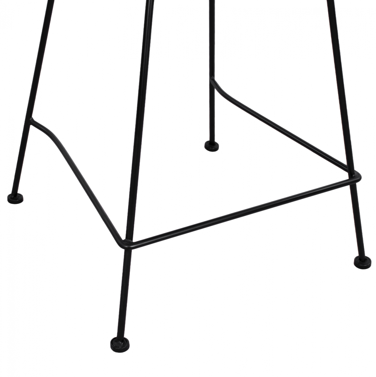 Metal Stool with pillow Allegra HM5644 with wicker in beige color 55x56x107 εκ. [9]